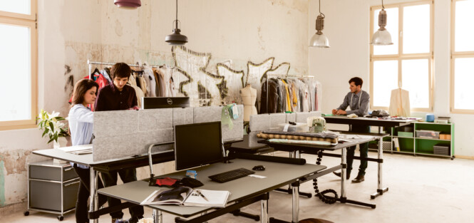 usm aprime bureau assis debout